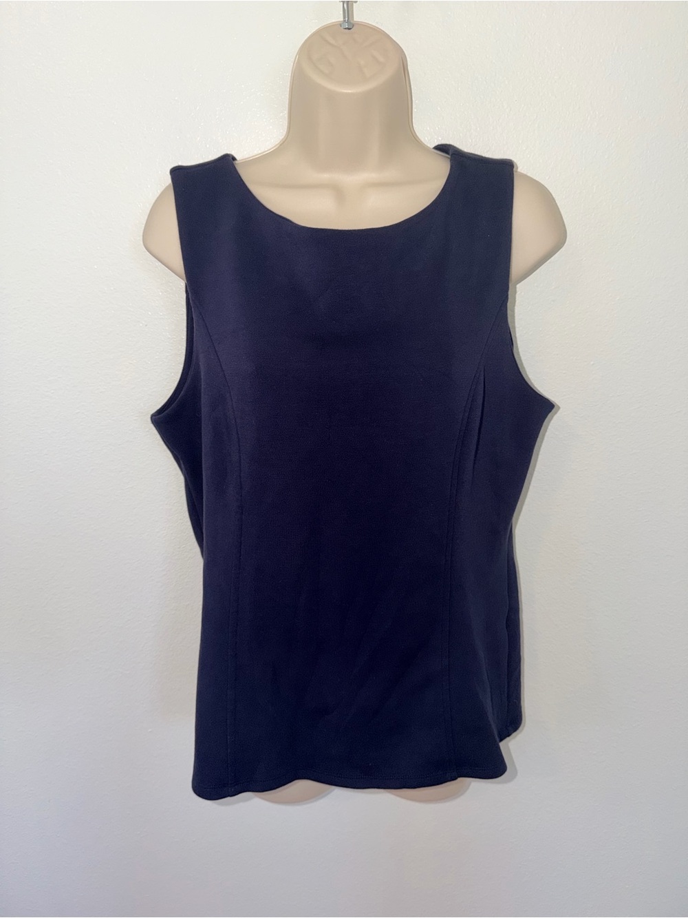 Banana Republic Navy Sleeveless Scoop Neck Tank